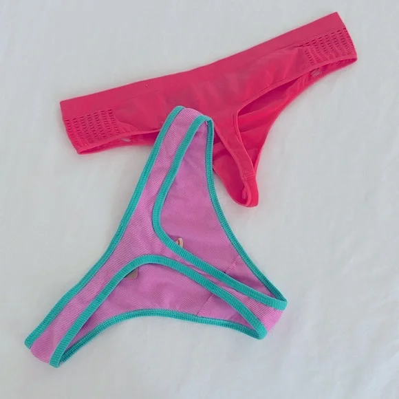 PINK Victoria's Secret Pink and orange thong Set - Picture 3 of 3